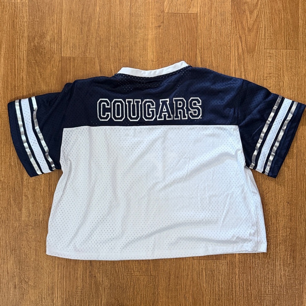 BYU COUGARS Colosseum Jersey WOMEN FOOTBALL UNIFORM SHIRT TREASURE CROPPED CROP - Picture 8 of 8